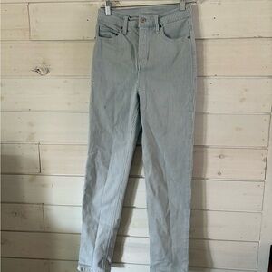 Old Navy High Rise Striped Jeans - Blue and White